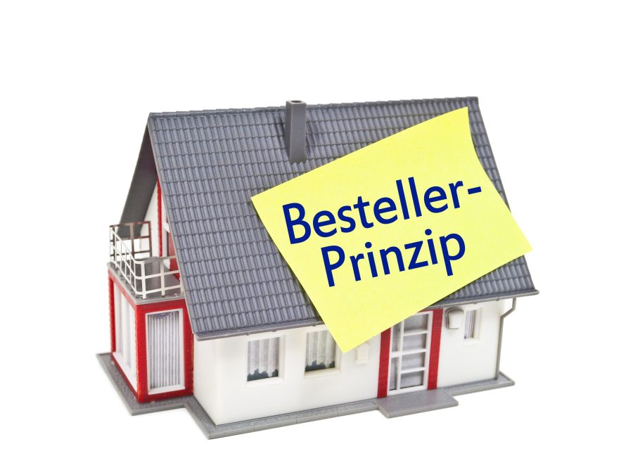 3D Haus mit Zettel Bestellerprinzip